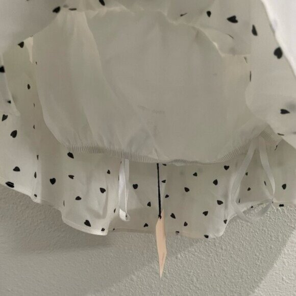 New Superdown Boho Festival Crop Top Hearts Coquette Beachy Stretch Top - Picture 5 of 8